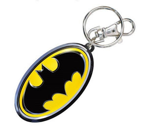 Batman Logo Colored Pewter Key Chain