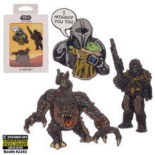 Load image into Gallery viewer, Star Wars: The Book of Boba Fett I Missed You Too Pins 3-Pack - Convention Exclusive