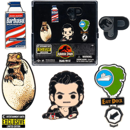 Jurassic Park Enamel Pin 5-Pack - Entertainment Earth Exclusive