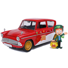 Load image into Gallery viewer, Hollywood Rides Lucky Charms 1959 Ford Anglia Die-Cast Metal Figure 1:24 Scale Vehicle
