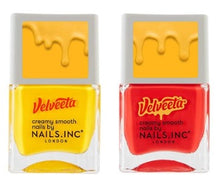 Load image into Gallery viewer, Nails.INC x VELVEETA Pinkies Out Polish Creamy Smooth Cheese Scented Nail Polish Duo
