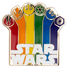 Load image into Gallery viewer, Star Wars Logo Rainbow Enamel Pin - Entertainment Earth Exclusive