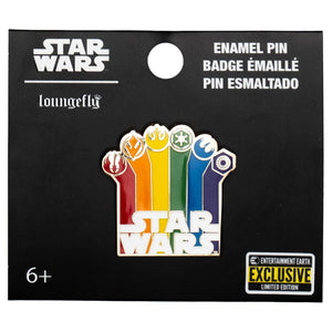 Star Wars Logo Rainbow Enamel Pin - Entertainment Earth Exclusive