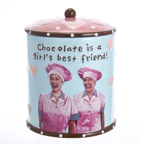 I Love Lucy Chocolate is a Girl's Best Friend Cookie Jar