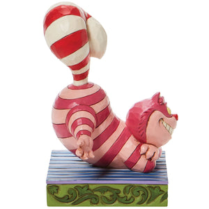 Disney Traditions Alice in Wonderland Cheshire Cat Candy Cane Tail Candy Cane Cheer by Jim Shore
