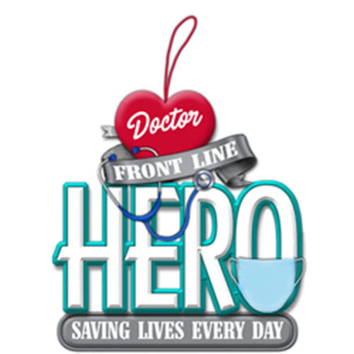 Front Line Doctor Hero 3 1/4-Inch Resin Ornament