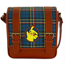 Load image into Gallery viewer, Loungefly Pokemon Pikachu Plaid Crossbody Bag