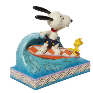 Peanuts Snoopy and Woodstock Surfing Cowabunga! by Jim Shore Statue