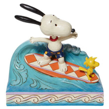 Load image into Gallery viewer, Peanuts Snoopy and Woodstock Surfing Cowabunga! by Jim Shore Statue