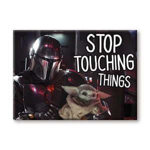 The Mandalorian The Child Stop Touching Flat Magnet
